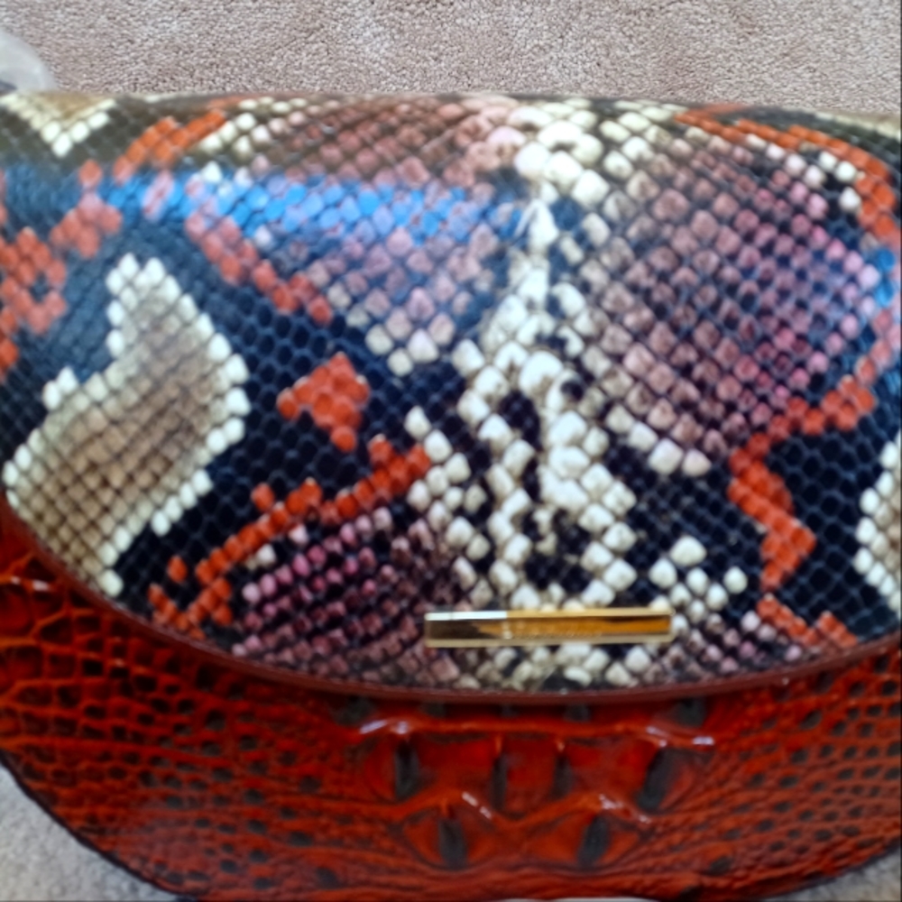 NWT Brahmin Ella Pecan  Tybalt leather purse